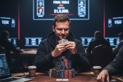 Pemain poker online di turnamen besar