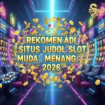 Kasino digital modern dengan mesin slot berwarna-warni dan koin emas melayang, mewakili artikel "Rekomendasi Situs Judol Slot Mudah Menang 2026"