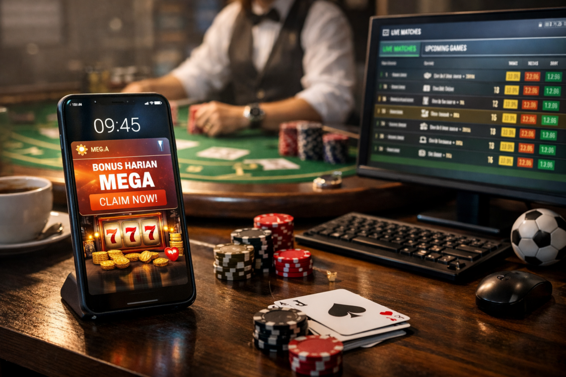 Bonus harian judi online terbesar dengan slot, live casino, dan judi sport di Dewiku88